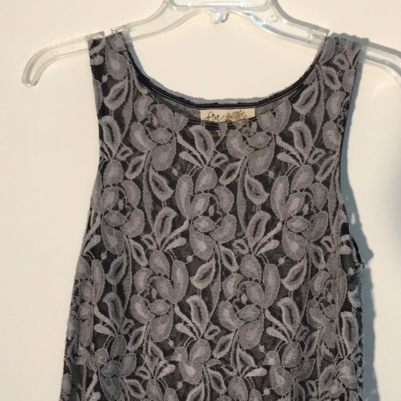 Free People Lace Dress Black Mesh Size S - Picture 4 of 8